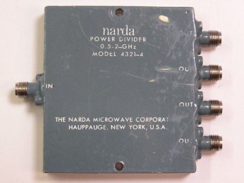 Narda 4321-4 4-Way Power Divider 0.5 to 2.0 GHz
