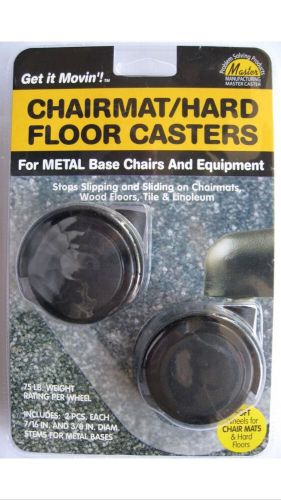 New 2 replacement chairmat/hard floor casters - metal chairs &amp; equipment for sale