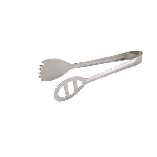 Winco ptos-8, 7.75-inch oval salad tong, stainless steel for sale