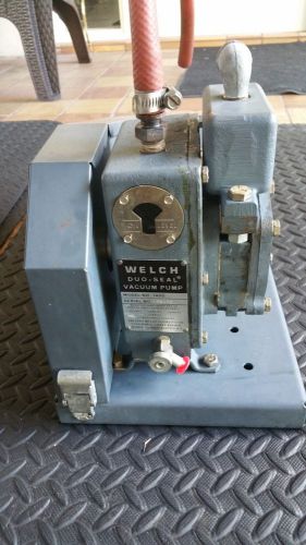 Welch 1400 duo seal vacuum pump with ge motor and belt guard for sale