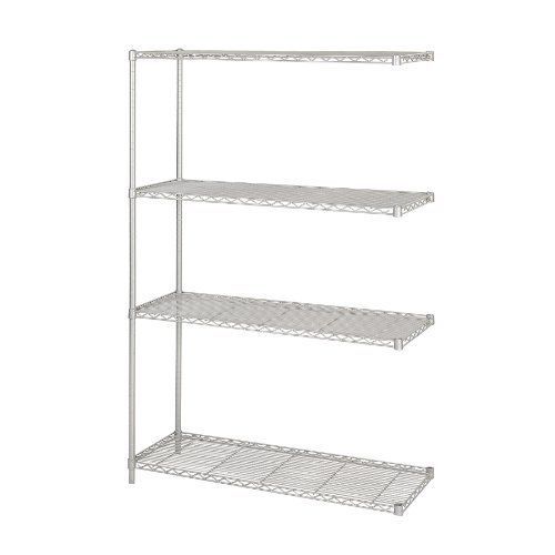 Safco add-on unit - 48&#034; x 18&#034; x 72&#034; - steel - 4 x shelf[ves] - gray (5292gr) for sale