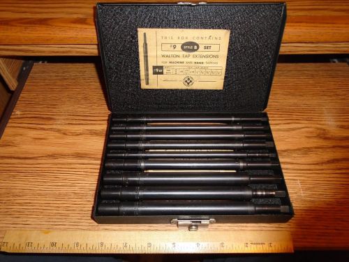 Walton tap extension complete set in case machinist tools machine &amp; hand for sale