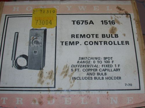 Honeywell T675A1516 Remote Bulb Temperature Control, 0-to 100 degree F