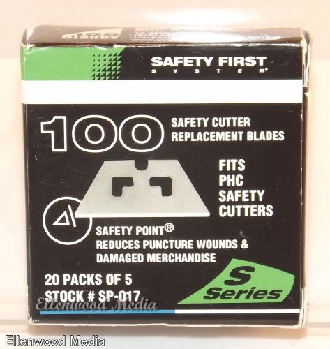 Safety Cutter First System 100 Replacement Blades 20 packs of 5 New ZZ A