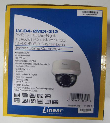 Linear LV-D4-2MDI-312 2 MP IP Indoor Dome Camera x2 (includes two cameras)