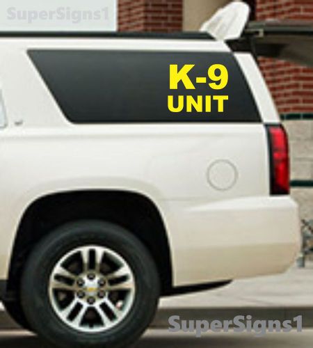 YELLOW K-9 UNIT DECAL SET Police Dog Sticker k9 Police Car Truck Van SUV