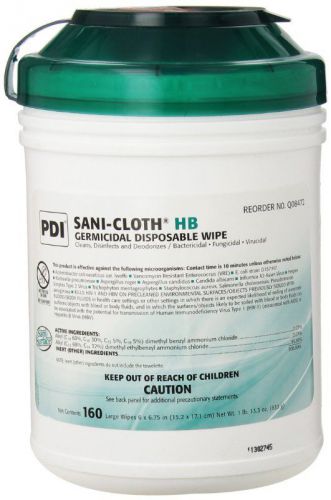 Sani-Cloth INFH635 HB Germicidal Wipe Surface Cleaner, Alcohol-Free, 6&#034; Length x
