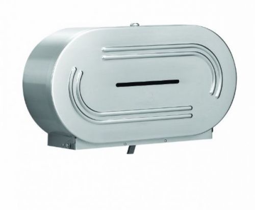 Bradley 5425-000000 18 gauge stainless steel jumbo dual roll toilet tissue x x for sale