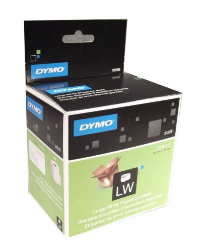 GENUINE DYMO LW #30256 LARGE WHITE SHIPPING LABELS 2 5-16 x 4&#034;  300 LABELS NEW