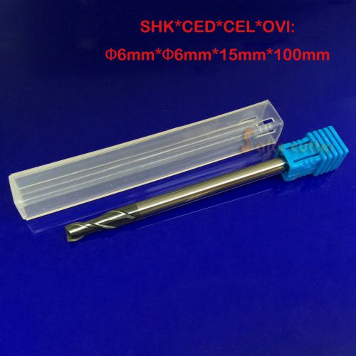 Hrc55 solid carbide endmills 2f coated end mill milling 6mm cutter 100mm long for sale