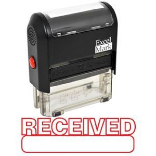 ExcelMark RECEIVED Self Inking Rubber Stamp - Red Ink (42A1539WEB-R)