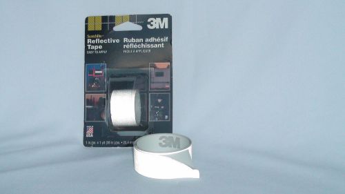 Lot of 5 3M SILVER REFLECTIVE TAPE 1&#034; ADHESIVE STICKY