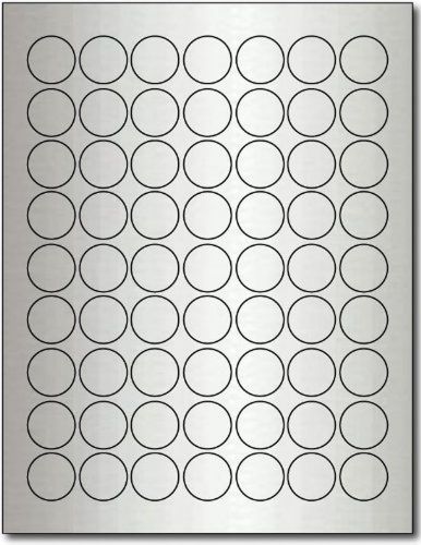 Silver Foil 1&#034; Round Labels - 10 Sheets / 630 Labels
