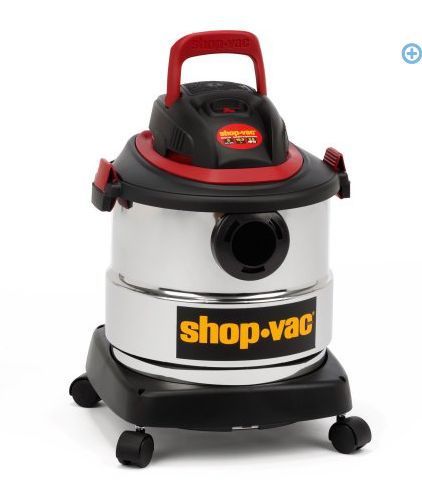 Shop-Vac 5-gallon Stainless Steel Wet/Dry Vacuum 2.5 PHP Motot 3 Wands 6&#039; Hose