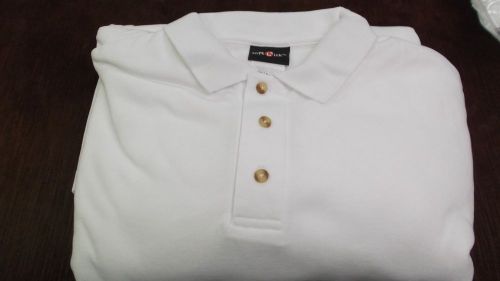 Dye Sublimation Hanes Softlink White Short Sleeve golf shirt EXTRA LARGE