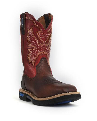 Cinch Work Boots For Men Wrx Master Size 9 Brown And Red Style# WXM142