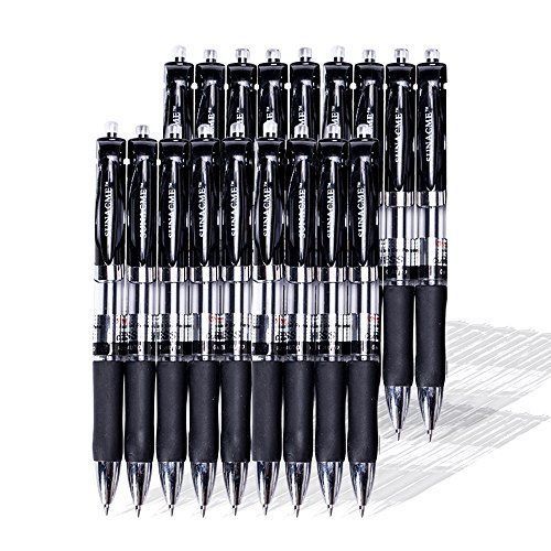 sunacme Sunacme 18 Piece Retractable Black Gel Roller Ball Pens with Comfort