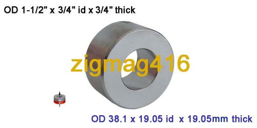 1pc of N52, OD 1-1/2&#034;x 3/4&#034;id x 3/4&#034; thick Neodymium Rare Earth Ring Magnets