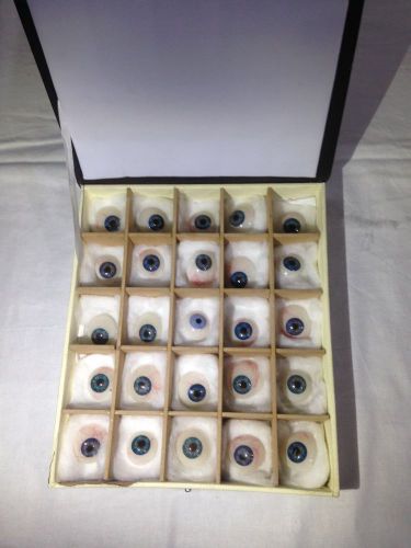 SUPER Quality Artificial BLUE Eyes-25 Pieces Prosthetic Eyes Set  FREE SHIP