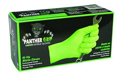 NEW! Eppco Panther Grip Green Nitrile Gloves - Size L 100 count box