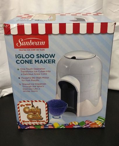 Sunbeam Igloo Snow Cone Maker Shaved Ice Individual Icee Machine Exlusive