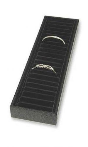 Black Bangle Trays With 21 Slot Inserts For Jewelry Display