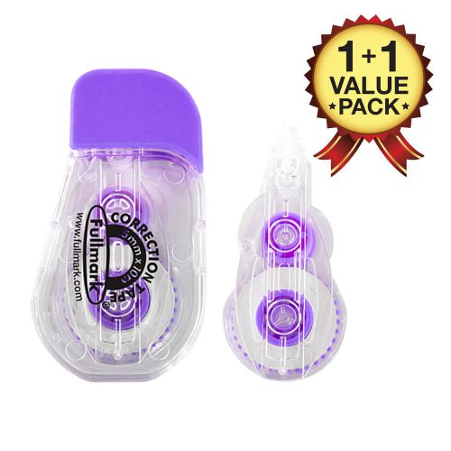 Fullmark Model G Refillable Correction Tape Purple-1+1 Pack (0.2&#034; x 394 Inches)