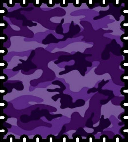 30 Custom Purple Camo Stamp Art Personalized Address Labels