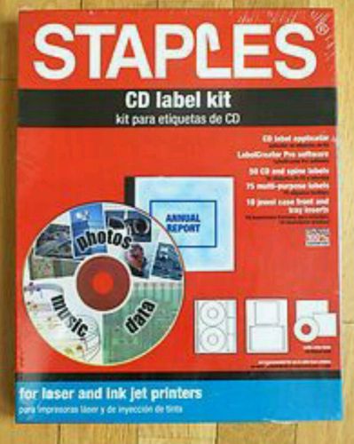 NEW! Staples Business Depot CD Label Kit For Laser &amp; Ink Jet Printers