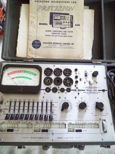 Used Precision Tube and Transistor Tester Model 660 with Manual  N/R