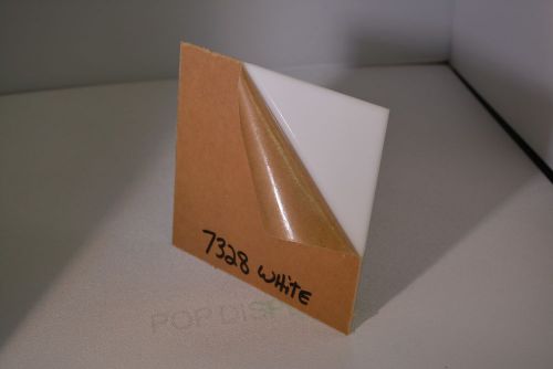PLEXIGLASS SHEET POP DISPLAYS SAMPLE OF COLOR #7328 WHITE   1/8&#034; x 1.5.&#034; x 1.5&#034;