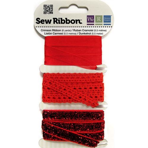 WeRMemoryKeepers Sew Ribbon Set (Crimson)