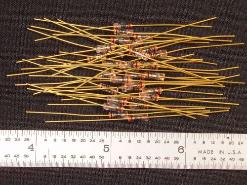Qty 32: Vintage Gold Plated Wire Diodes Made in 1972 Art Jewelry Scrap 1N4370