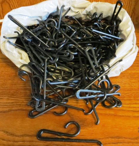 Lot of 100 black plastic non slip sock hanger clip hook retail shopping supply for sale