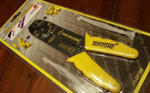 8 inch wire stripper crimping tool &amp; Wire terminal 31 pc kit (topzone)
