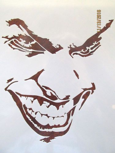 Joker Evil Face 10 mil Mylar Reusable Stencil