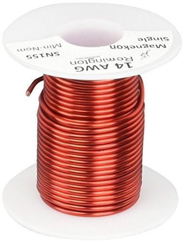 Remington Industries 14SNSP.25 14 AWG Magnet Wire, Enameled Copper Wire, 4 oz.,