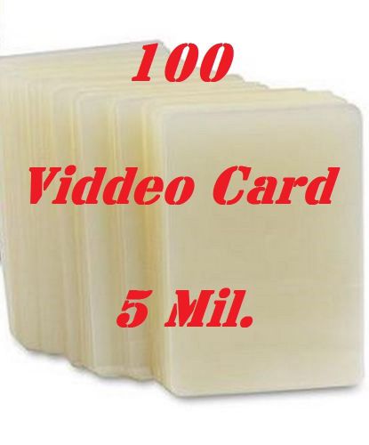 (100) 4-1/4 x 6-1/4 laminating pouches sheets photo video card  5ml for sale