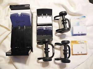 Lot ROLODEX Rotary Business Card Holder Desk File Open w/ Dividers Organizer