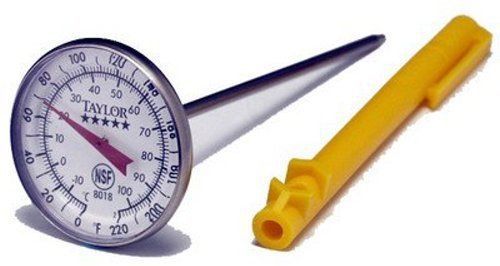 Taylor large 1.75&#034; dial 0° to 220° f  thermometer instant read 5 inch   #08081 for sale