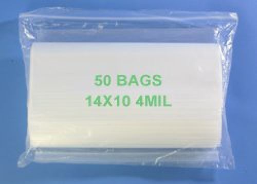 Plymor 14&#034; x 10&#034; 4 Mil (Heavy Duty) Zipper Reclosable Storage Bags, Pack of 100