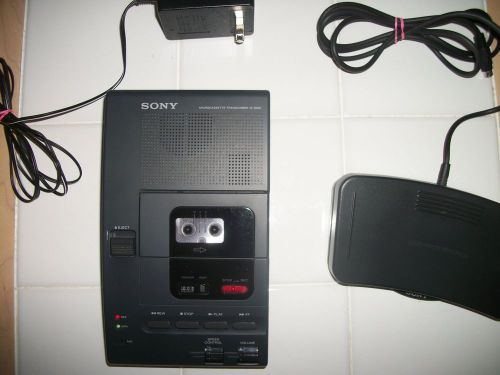 Sony microcassette transcriber m-2000 w/ac power cord, foot pedal-no headphones for sale