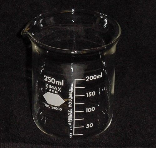 Kimax usa glass beaker 250ml no. 14000 neat for sale