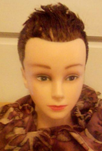 Bridget mannequin head bad cut brunette set &amp; style wigs display hats wigs ec for sale
