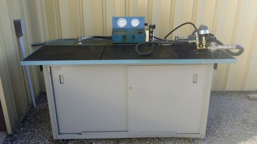 Megatech mp-805a hydraulic test &amp; repair rebuild drain table cabinet for sale