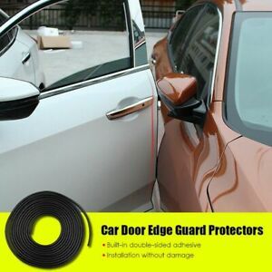 32FT Car Door Trim Strip Edge Lock Guard Moulding Rubber Seal Protector Black