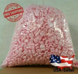 Pink Anti Static Packing Peanuts 3.5 cu ft  Bag Popcorn Free Shipping Good Value