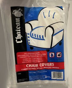 Chateau Plastic Chair Covers 72&#034; x 46&#034; (2pk)