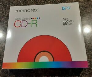 Memorex Cool Colors CD-R 5-Pack NEW!