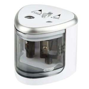Tenwin Gray Double Holes Electric Pencil Sharpener School /Office Stationery